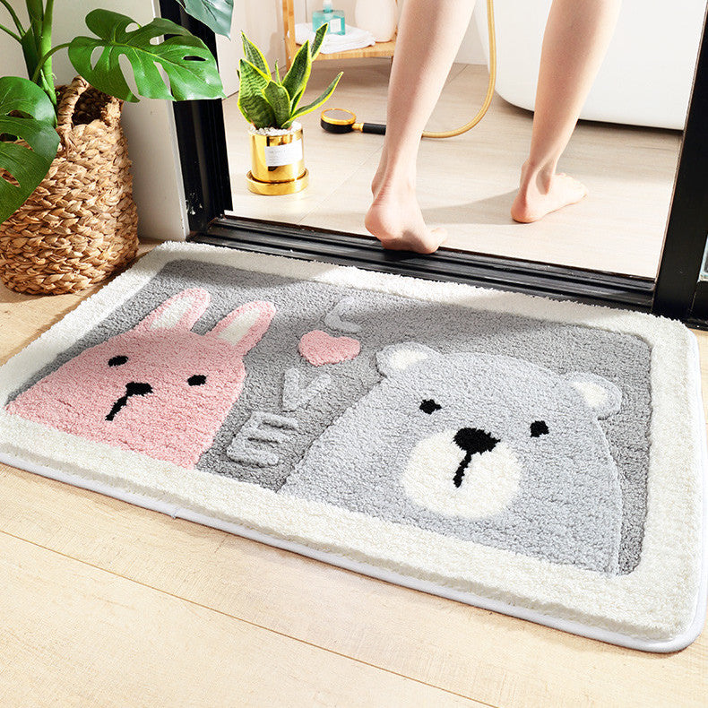 Adorable Animals Rectangle Non-Slip Fluffy Bath Mats Collection - Kawaiies - Adorable - Cute - Plushies - Plush - Kawaii