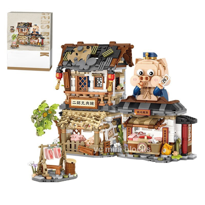 Ancient Honey Bee & Bacon Shops Micro Building Set Collection - Kawaiies - Adorable - Cute - Plushies - Plush - Kawaii