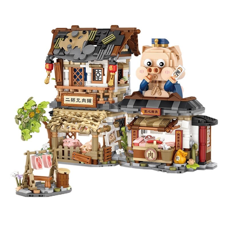 Ancient Honey Bee & Bacon Shops Micro Building Set Collection - Kawaiies - Adorable - Cute - Plushies - Plush - Kawaii