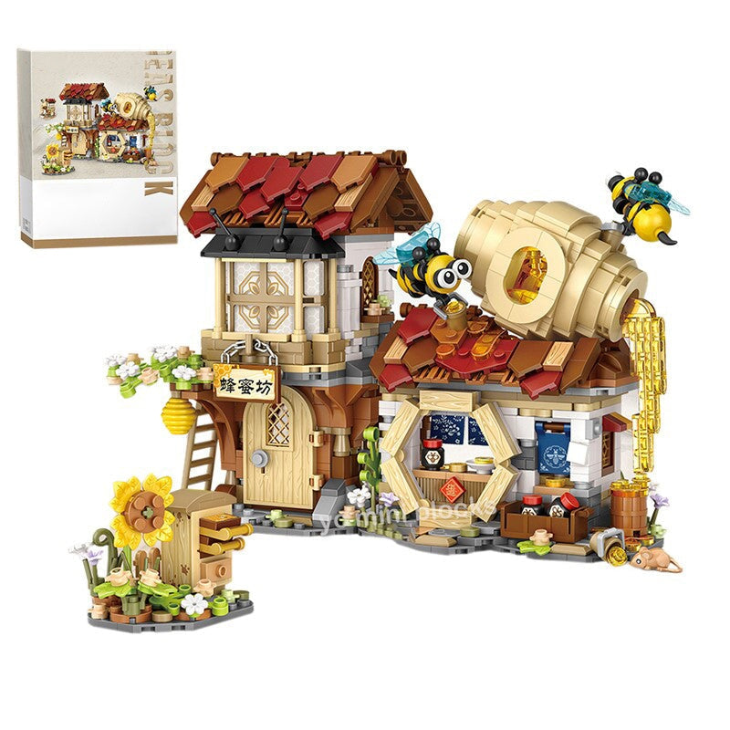 Ancient Honey Bee & Bacon Shops Micro Building Set Collection - Kawaiies - Adorable - Cute - Plushies - Plush - Kawaii