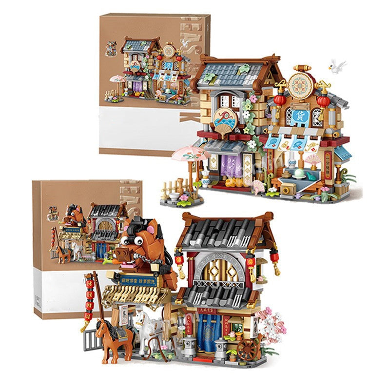 Ancient Honey Bee & Bacon Shops Micro Building Set Collection - Kawaiies - Adorable - Cute - Plushies - Plush - Kawaii