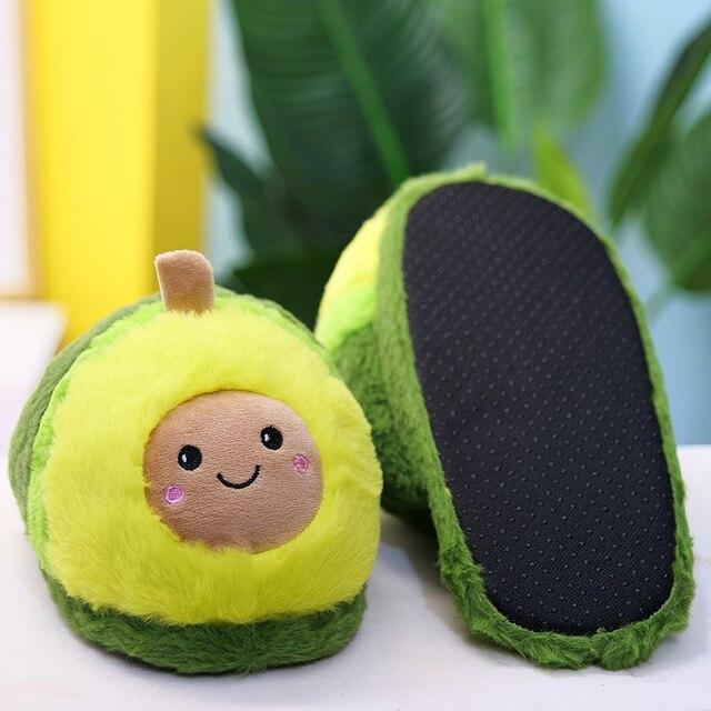 Avocado Plush Slippers - Kawaiies - Adorable - Cute - Plushies - Plush - Kawaii