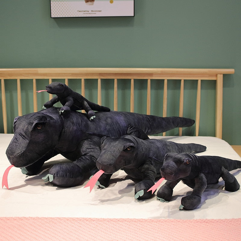 Baja the Black Komodo Dragon Lizard Plushie - Kawaiies - Adorable - Cute - Plushies - Plush - Kawaii