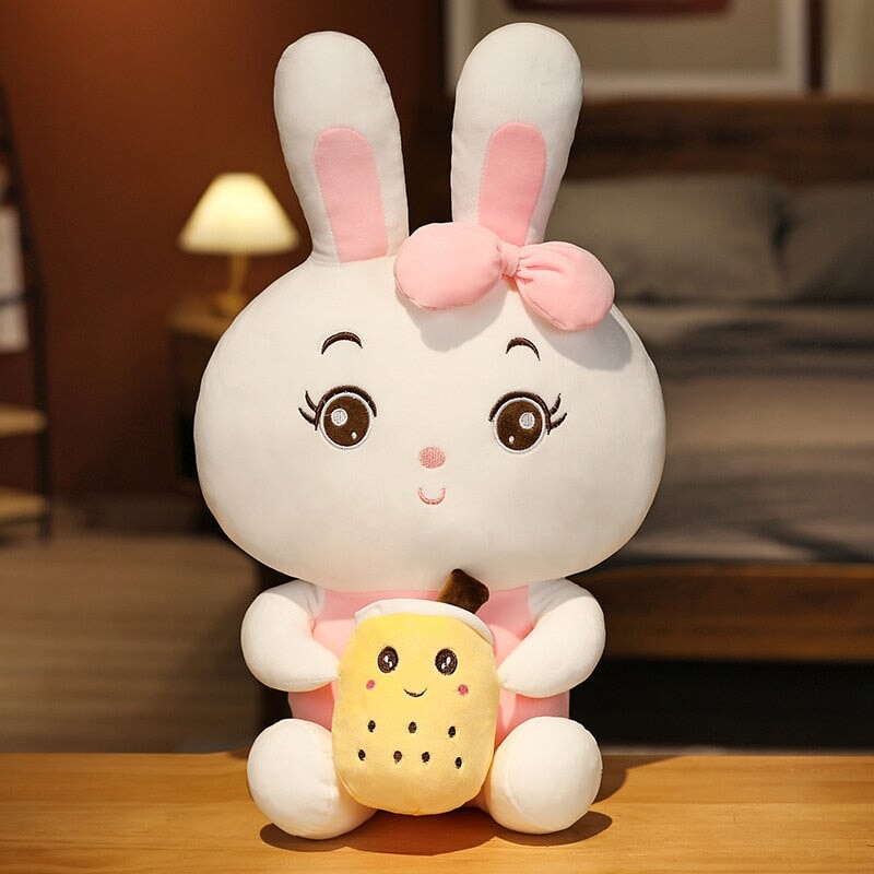 Boba Bunny Couple Plushies - Kawaiies - Adorable - Cute - Plushies - Plush - Kawaii