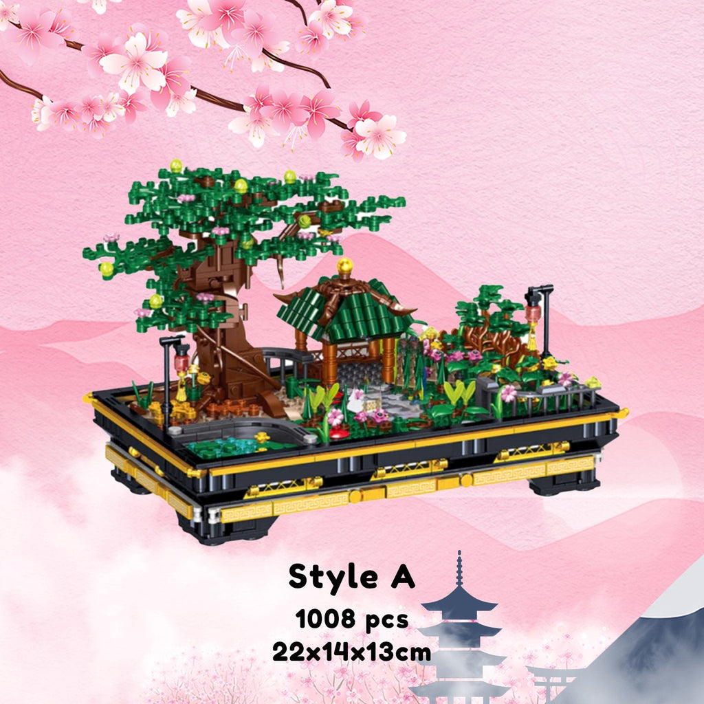 Bonsai Sakura Shrine Scenic Building Nano Sets Collection - Kawaiies - Adorable - Cute - Plushies - Plush - Kawaii