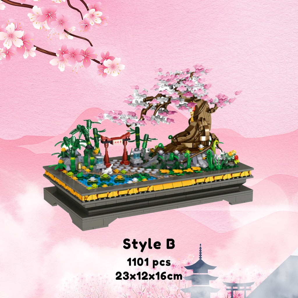 Bonsai Sakura Shrine Scenic Building Nano Sets Collection - Kawaiies - Adorable - Cute - Plushies - Plush - Kawaii