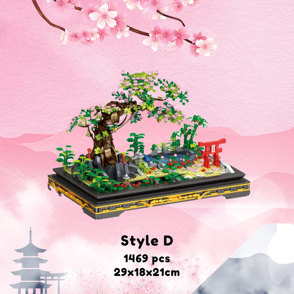 Bonsai Sakura Shrine Scenic Building Nano Sets Collection - Kawaiies - Adorable - Cute - Plushies - Plush - Kawaii