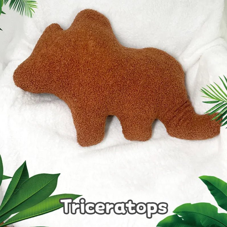 kawaiies-softtoys-plushies-kawaii-plush-Brown Dinosaur Nugget Plushies Soft toy 40x20cm 