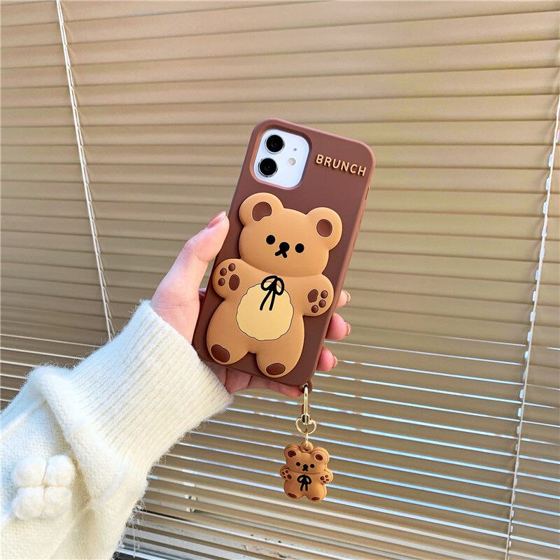 Brunch Bear iPhone Case with Charm - Kawaiies - Adorable - Cute - Plushies - Plush - Kawaii