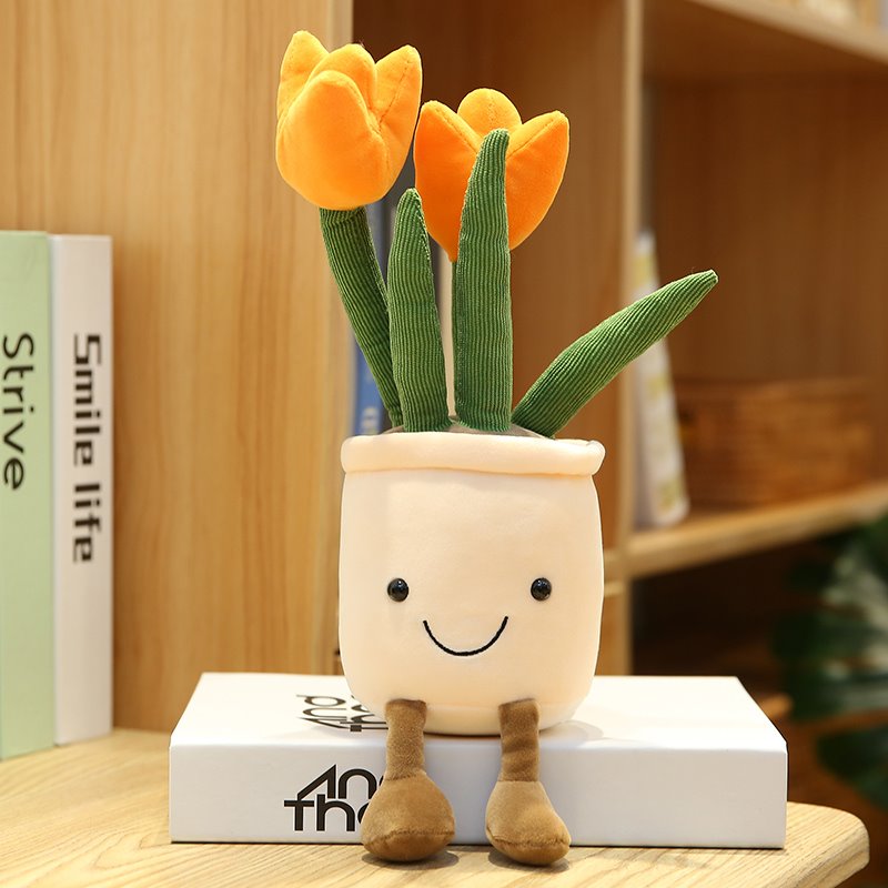 Bubbly Tulip Flower Pot Plush - Kawaiies - Adorable - Cute - Plushies - Plush - Kawaii