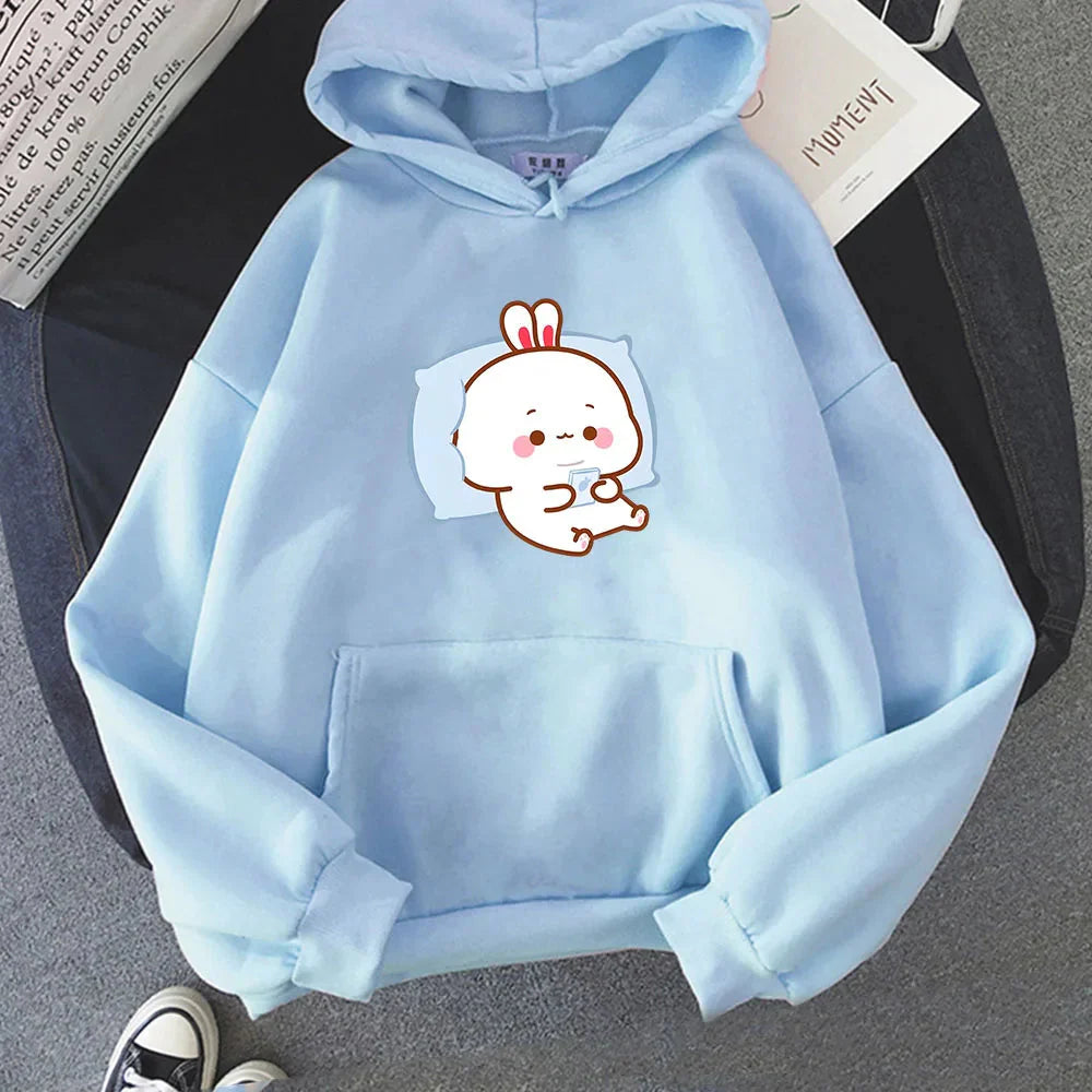 kawaiies-softtoys-plushies-kawaii-plush-Bubu the Chilling Bunny Unisex Hoodie Apparel Light Blue XS 