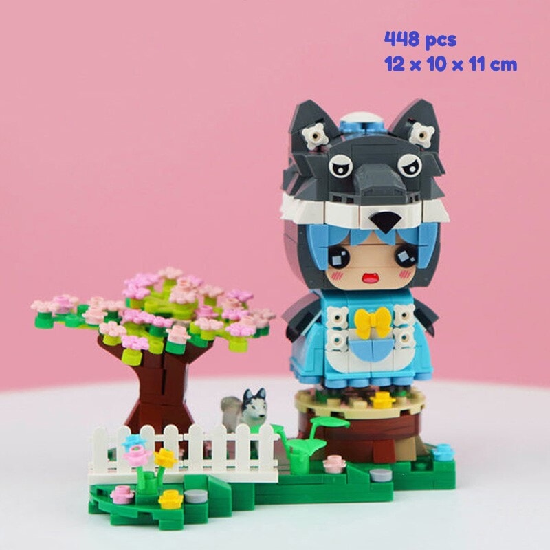 Bunny and Wolf Buddies Nano Building Blocks - Kawaiies - Adorable - Cute - Plushies - Plush - Kawaii