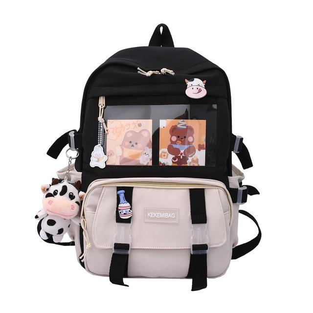 Canvas Kekemi Bear Friends Backpack - Kawaiies - Adorable - Cute - Plushies - Plush - Kawaii