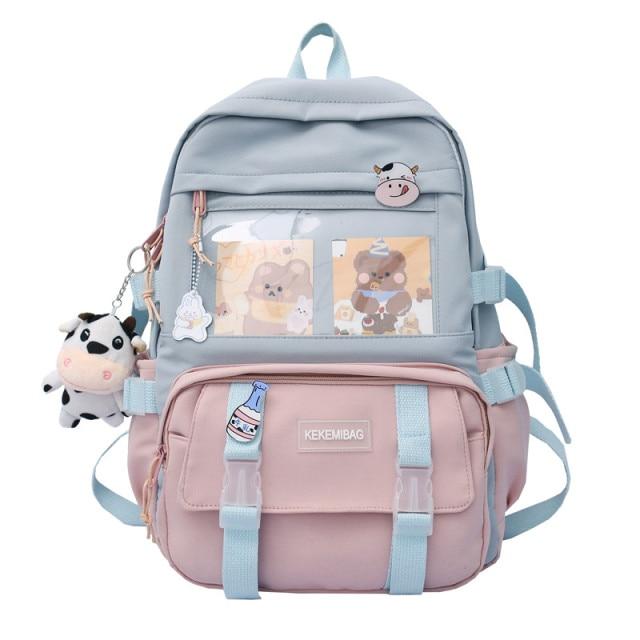 Canvas Kekemi Bear Friends Backpack - Kawaiies - Adorable - Cute - Plushies - Plush - Kawaii