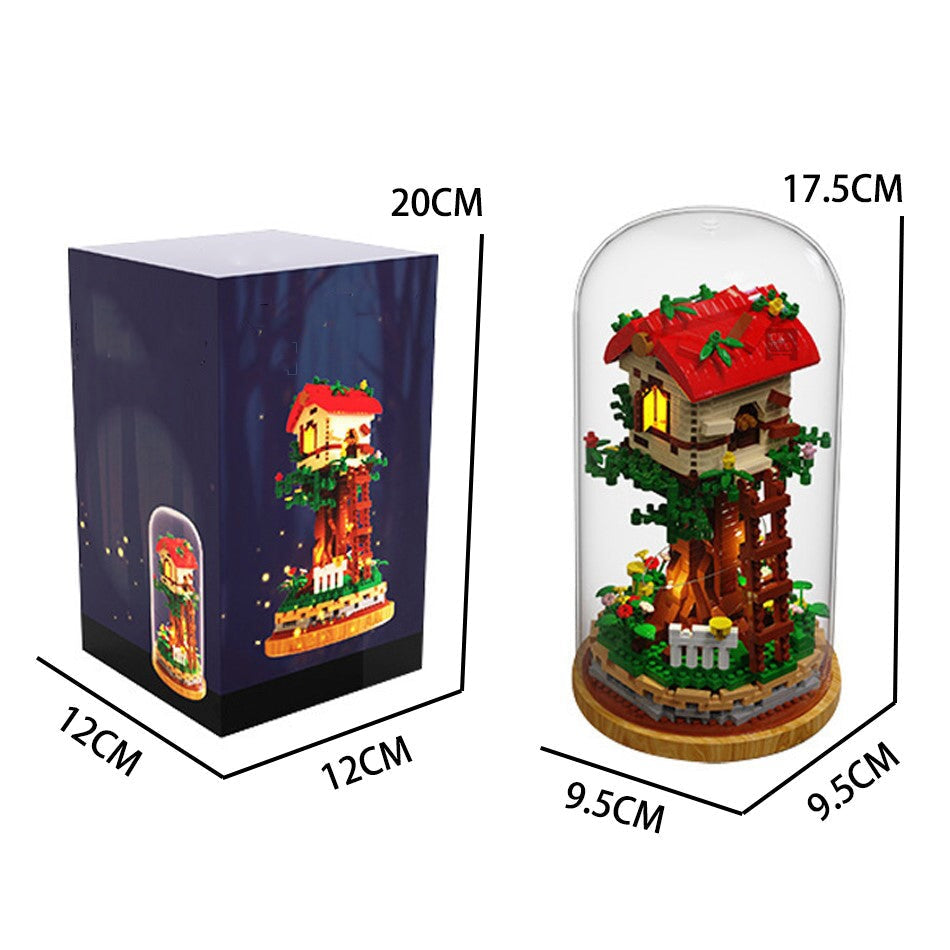 Capsule Red White Treehouse Nano Building Blocks - Kawaiies - Adorable - Cute - Plushies - Plush - Kawaii