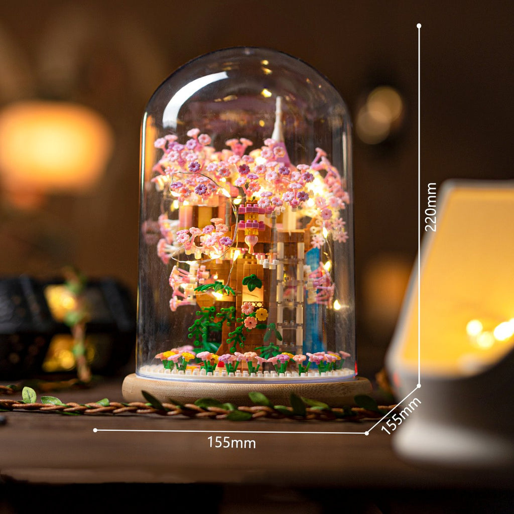 Capsule Sakura Tree Palace Light Up Micro Building Set Collection - Kawaiies - Adorable - Cute - Plushies - Plush - Kawaii