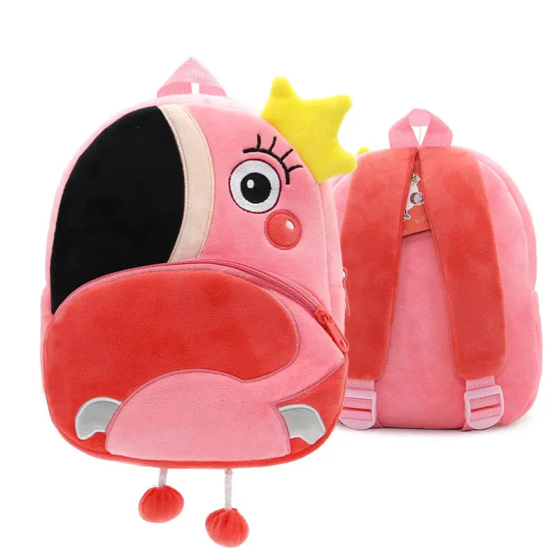 kawaiies-softtoys-plushies-kawaii-plush-Cartoon Animal Children's BackPack Collection Bags Flamingo 