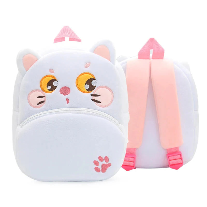 kawaiies-softtoys-plushies-kawaii-plush-Cartoon Animal Children's BackPack Collection Bags White Cat 