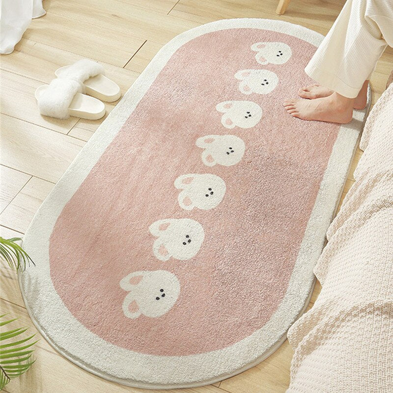 Cartoon Animal Soft Rounded Long Carpet - Kawaiies - Adorable - Cute - Plushies - Plush - Kawaii