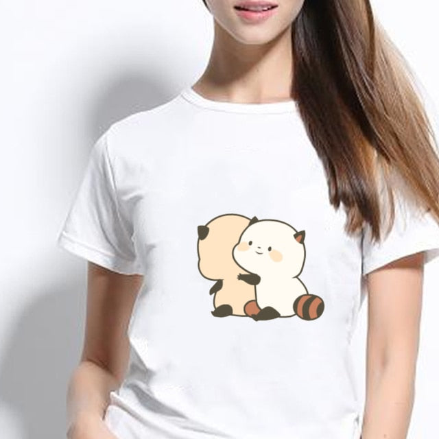 Cartoon Red Panda Collection 1 Women's Part Cotton Tee - Kawaiies - Adorable - Cute - Plushies - Plush - Kawaii