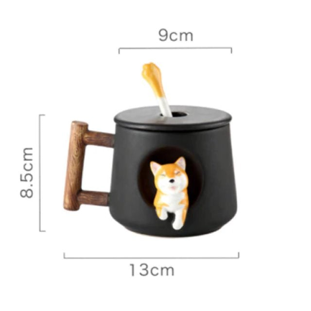 Ceramic Kawaii Shiba Mugs - Kawaiies - Adorable - Cute - Plushies - Plush - Kawaii