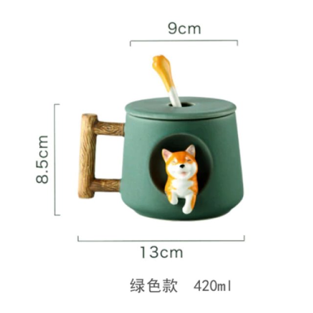 Ceramic Kawaii Shiba Mugs - Kawaiies - Adorable - Cute - Plushies - Plush - Kawaii