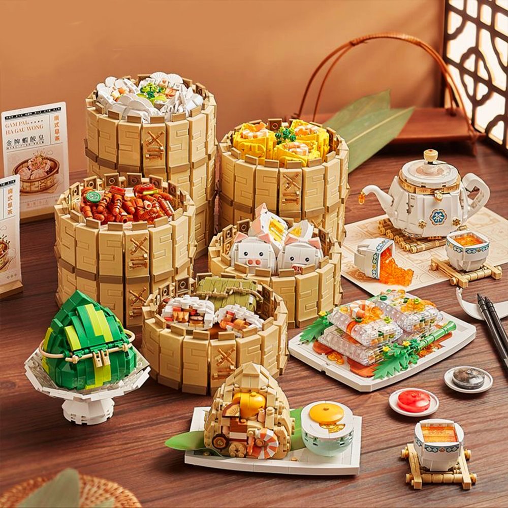 Chinese Dim Sum Micro Building Blocks Collection - Kawaiies - Adorable - Cute - Plushies - Plush - Kawaii