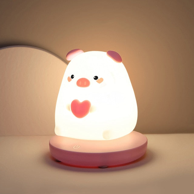 Chubby Kawaii Bunny Panda Pig Tiger LED Night Light Collection - Kawaiies - Adorable - Cute - Plushies - Plush - Kawaii