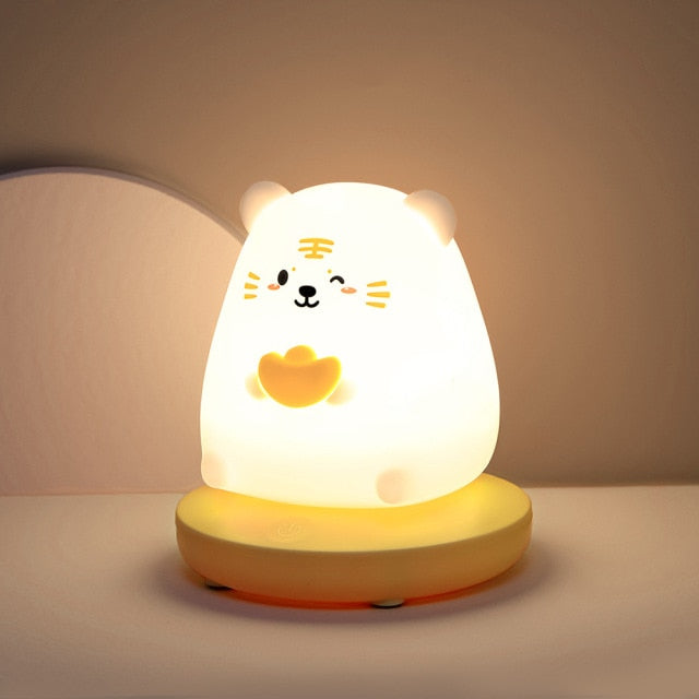 Chubby Kawaii Bunny Panda Pig Tiger LED Night Light Collection - Kawaiies - Adorable - Cute - Plushies - Plush - Kawaii