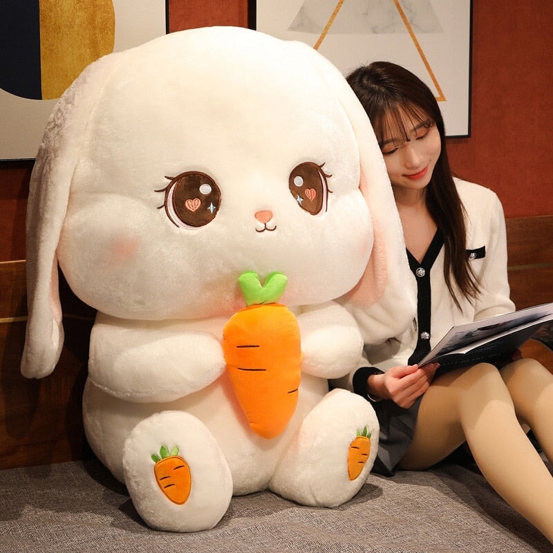 Cinnabun the Cuddly White Bunny Plushie - Kawaiies - Adorable - Cute - Plushies - Plush - Kawaii