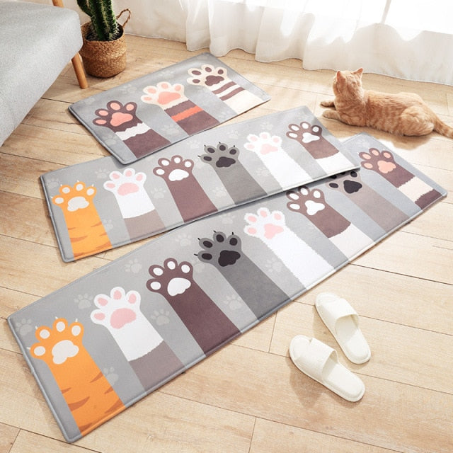 Cute Cartoon Cat Long Thick Absorbent Non-slip Mat - Kawaiies - Adorable - Cute - Plushies - Plush - Kawaii