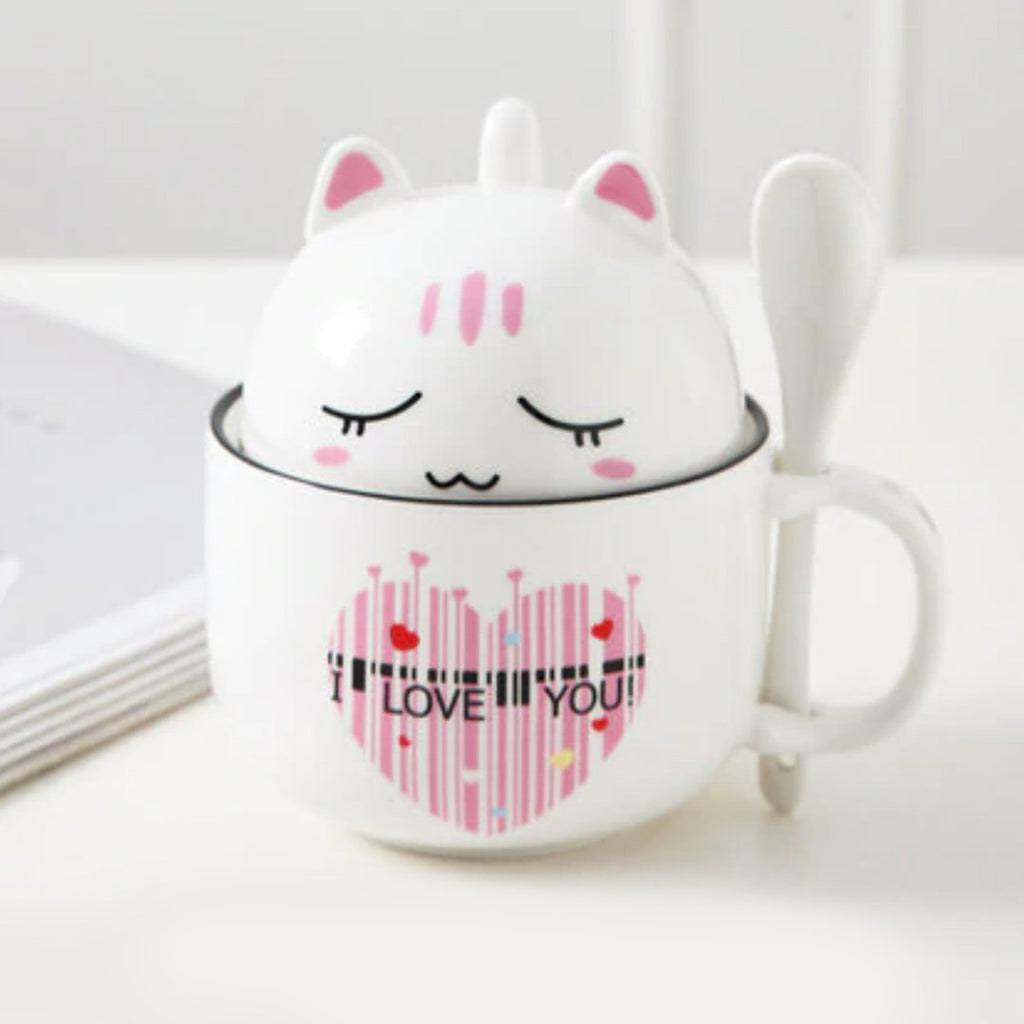 Cute Cartoon Ceramic Cat Cup | LIMITED STOCK - Kawaiies - Adorable - Cute - Plushies - Plush - Kawaii