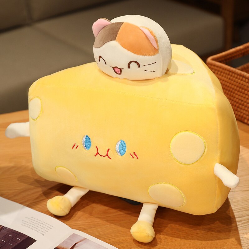 Cute Cheese Block Plushie - Kawaiies - Adorable - Cute - Plushies - Plush - Kawaii