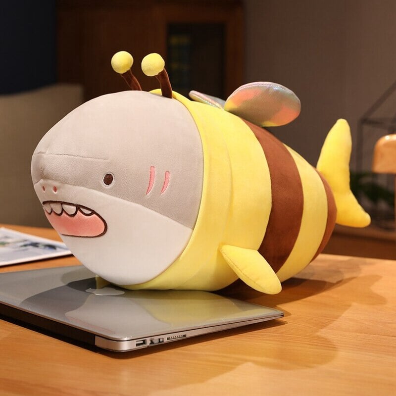 Cute Chonky Half Shark Half Bee Plushie - Kawaiies - Adorable - Cute - Plushies - Plush - Kawaii