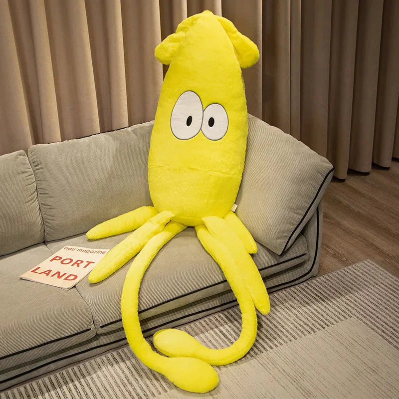 kawaiies-softtoys-plushies-kawaii-plush-Cute Giant Squid Plushie Soft toy Yellow 31in / 80cm 