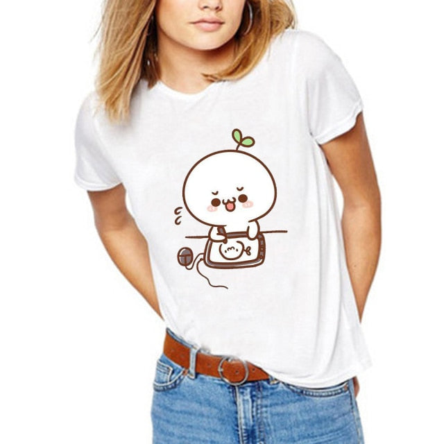 Emotional Snowball Cotton Tee-shirt - Kawaiies - Adorable - Cute - Plushies - Plush - Kawaii