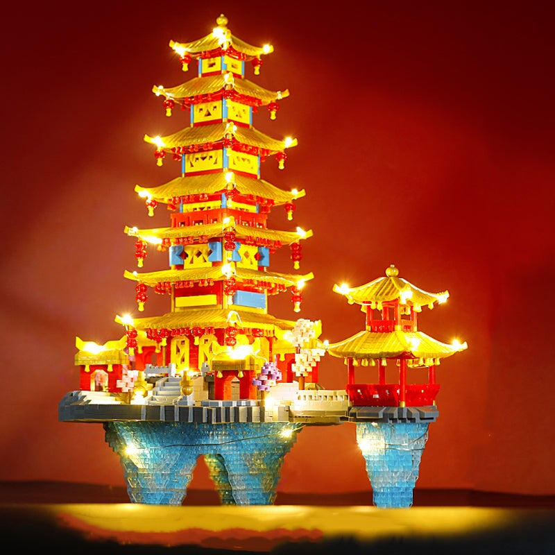 Floating Pagoda LED Light Nano Building Blocks - Kawaiies - Adorable - Cute - Plushies - Plush - Kawaii