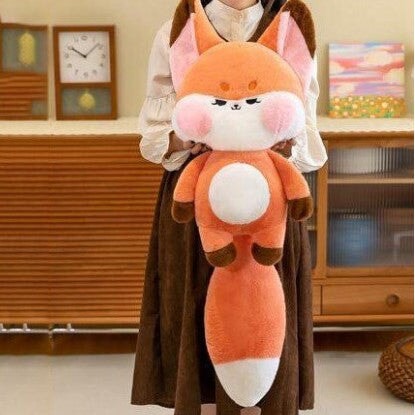 kawaiies-softtoys-plushies-kawaii-plush-Fluffy Huge Tail Kawaii Fox Plushies Soft toy Orange 60cm 