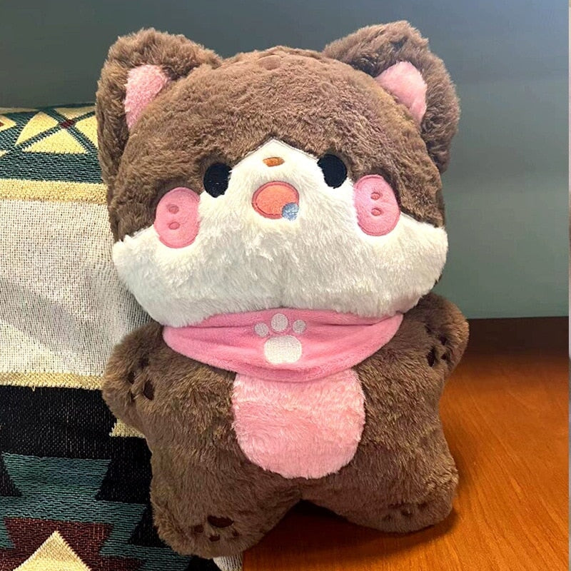 kawaiies-softtoys-plushies-kawaii-plush-Fluffy Kawaii Cat Squad Plushies Soft toy Brown 