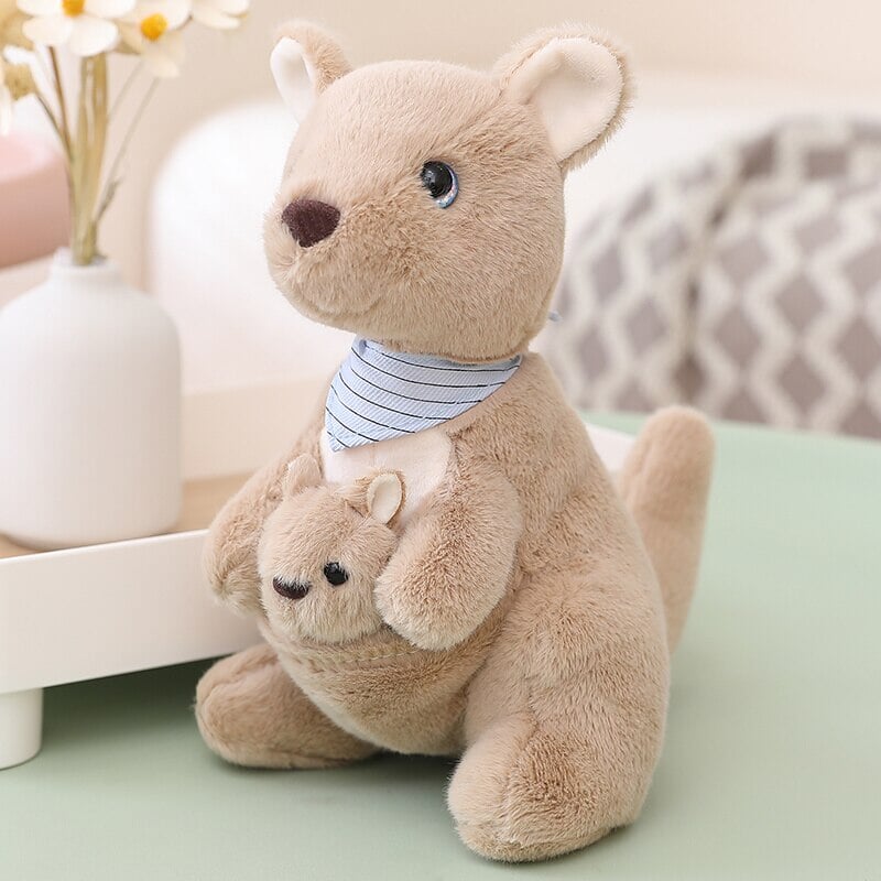 Fluffy Mother & Baby Kangaroo Plushie - Kawaiies - Adorable - Cute - Plushies - Plush - Kawaii