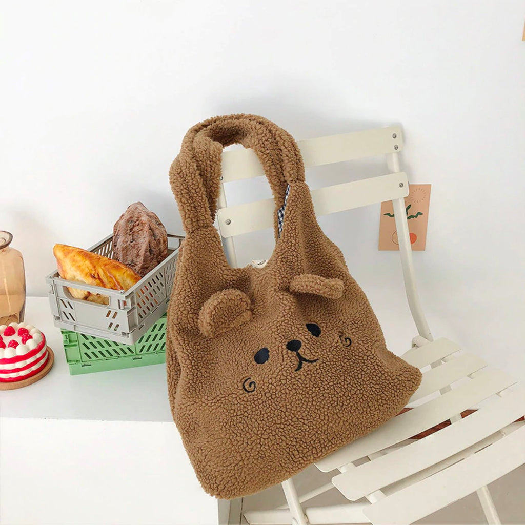 Fluffy Pup Tote - Kawaiies - Adorable - Cute - Plushies - Plush - Kawaii