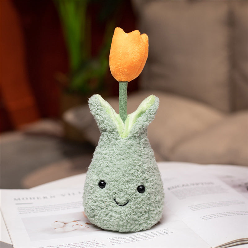 Friendly Cuddly Tulip 22cm Flower Pot Plushie Collection - Kawaiies - Adorable - Cute - Plushies - Plush - Kawaii