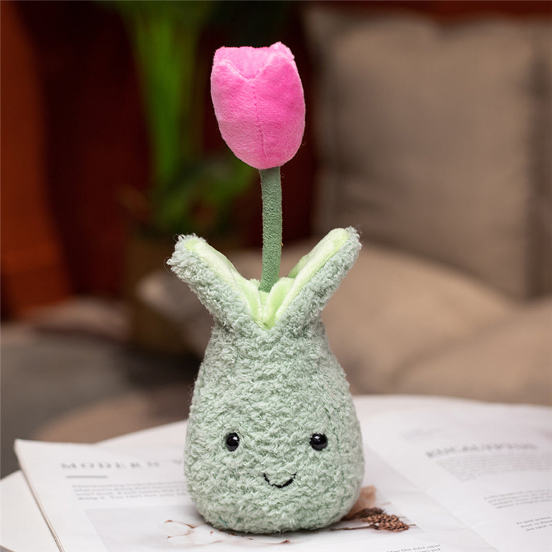 Friendly Cuddly Tulip 22cm Flower Pot Plushie Collection - Kawaiies - Adorable - Cute - Plushies - Plush - Kawaii