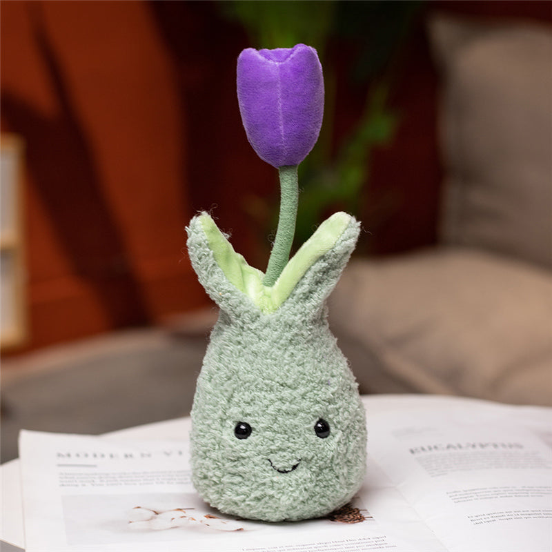 Friendly Cuddly Tulip 22cm Flower Pot Plushie Collection - Kawaiies - Adorable - Cute - Plushies - Plush - Kawaii