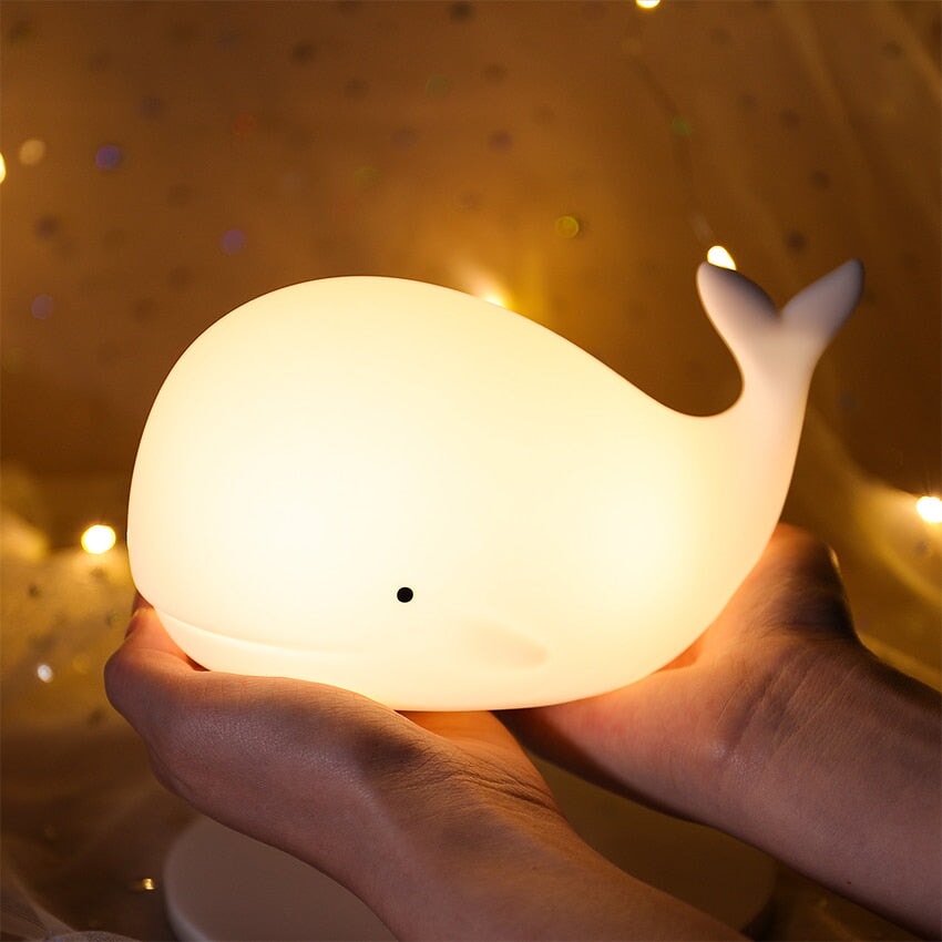 Friendly Kawaii Whale LED Night Light - Kawaiies - Adorable - Cute - Plushies - Plush - Kawaii