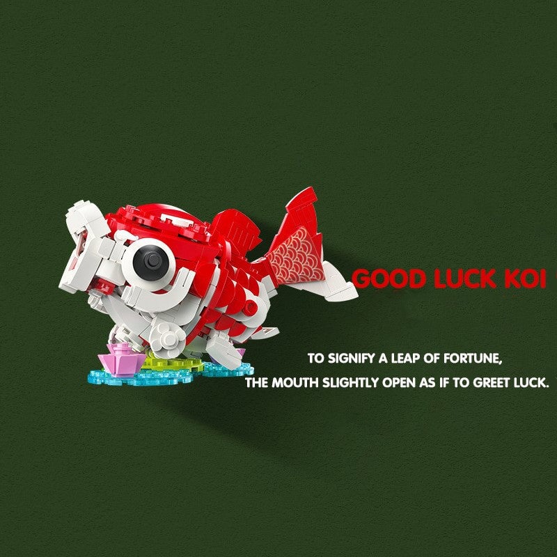 kawaiies-softtoys-plushies-kawaii-plush-Good Fortune Lucky Cute Creatures Micro Building Blocks | NEW Build it Lucky Koi 