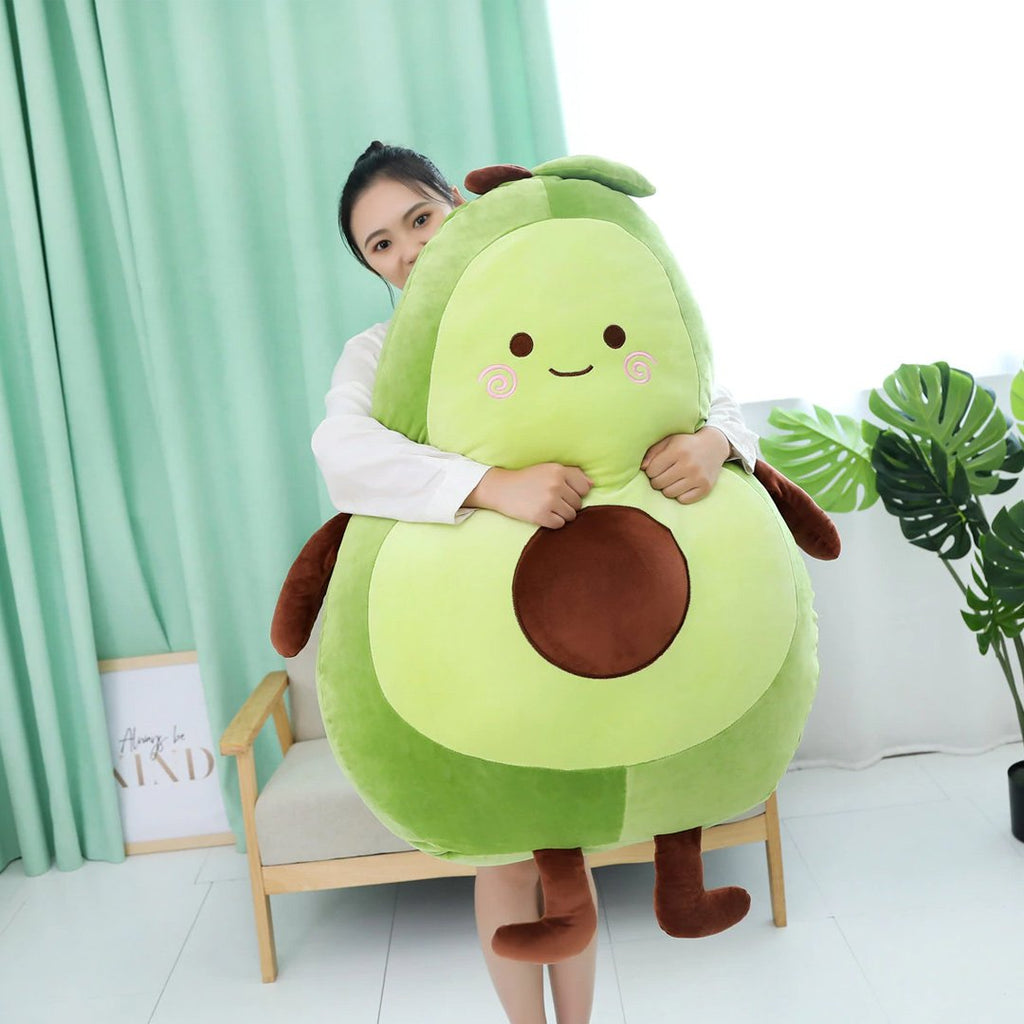 Happy Green Avocado Plushie - Kawaiies - Adorable - Cute - Plushies - Plush - Kawaii