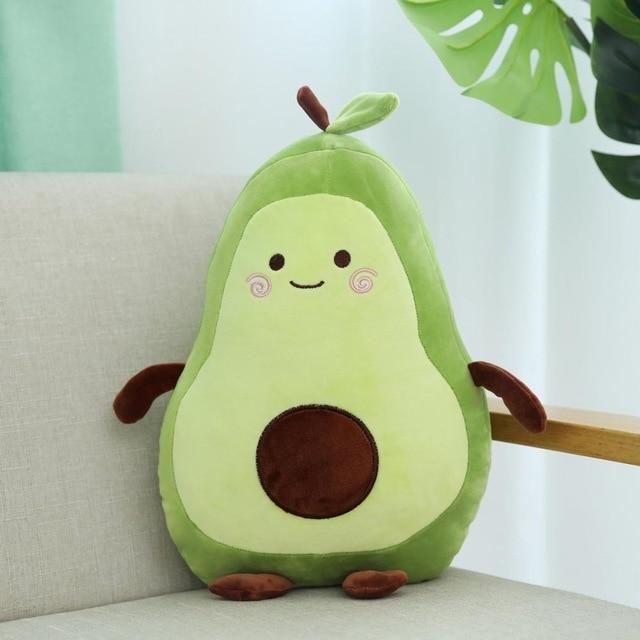 Happy Green Avocado Plushie - Kawaiies - Adorable - Cute - Plushies - Plush - Kawaii