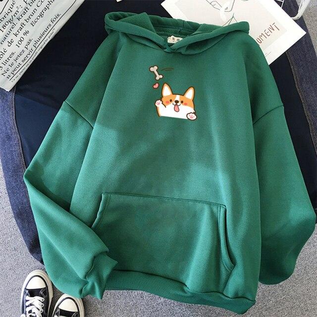 Harajuku Kawaii Corgi Hoodie - Kawaiies - Adorable - Cute - Plushies - Plush - Kawaii