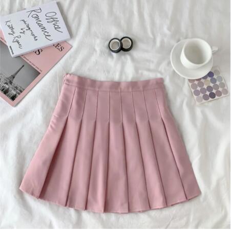 High Waist Cute Simple Pleated Short Light Skirt - Kawaiies - Adorable - Cute - Plushies - Plush - Kawaii